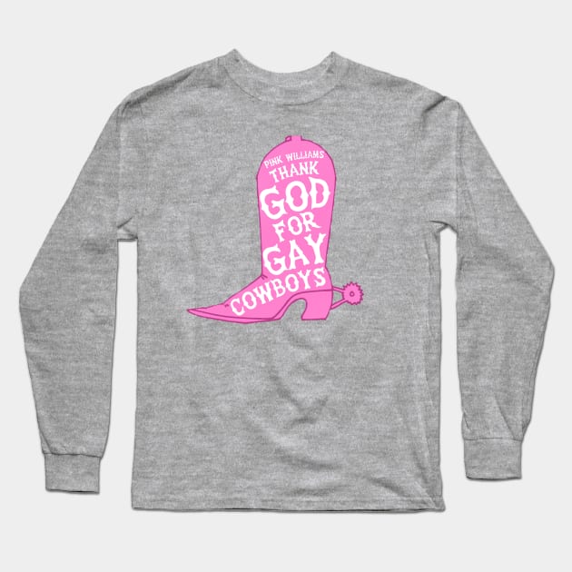 Gay Cowboy Boot Long Sleeve T-Shirt by Pink's Mercantile  